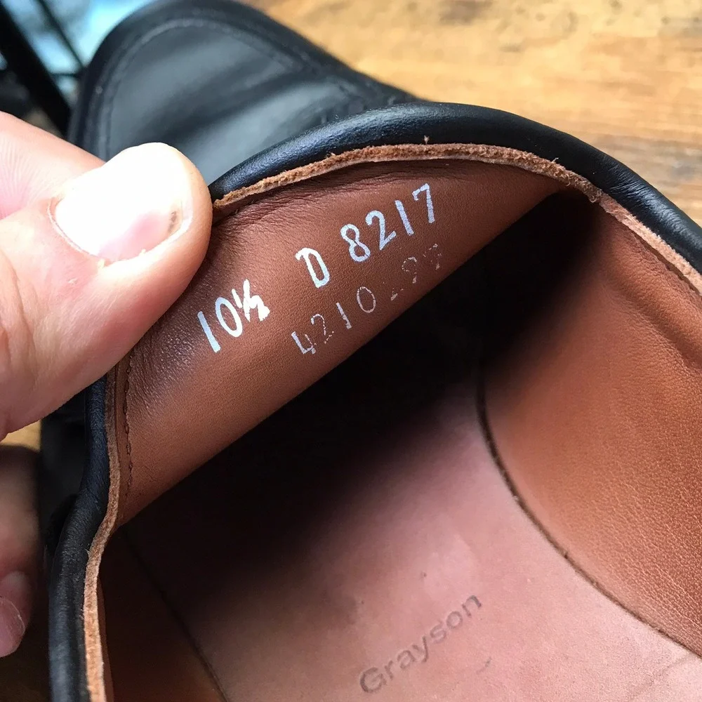 Allen Edmonds Grayson Tassel Loafers Mens 10.5D Black Leather Slip On Dress Shoe